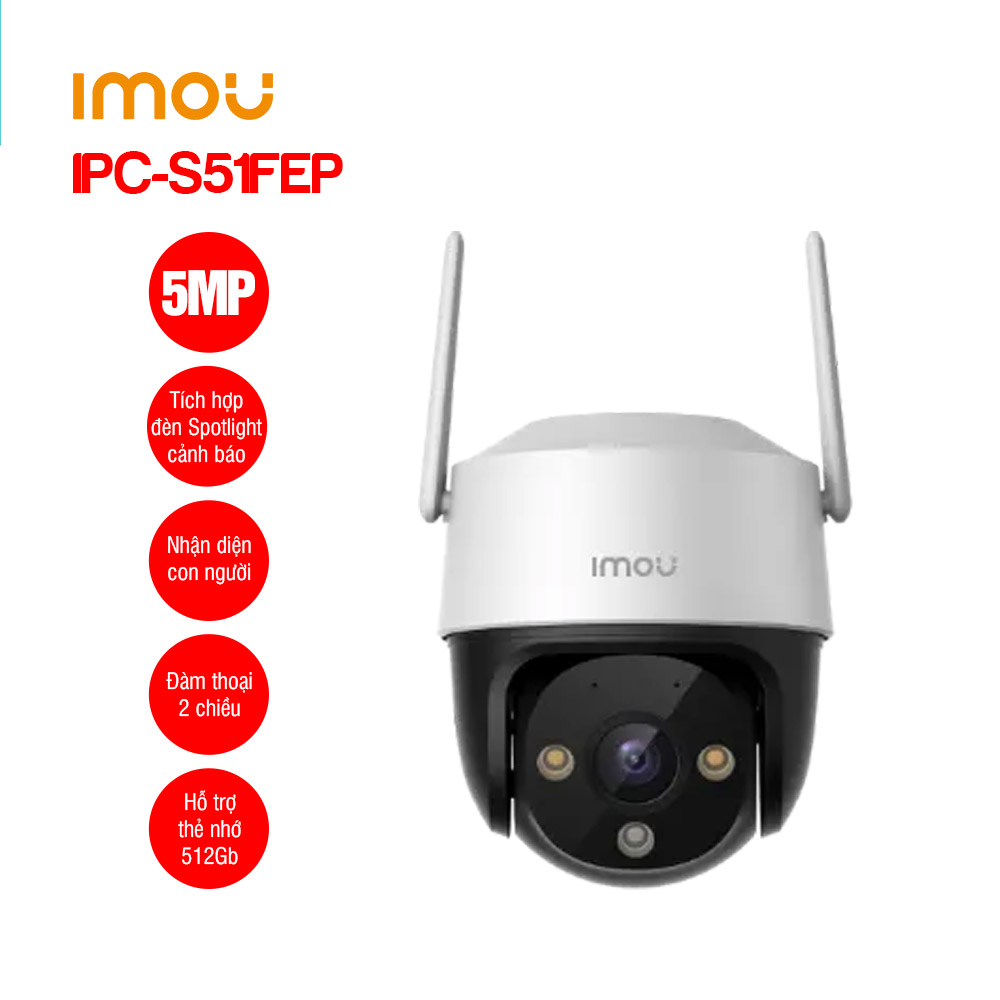 Camera IMOU ngoài trời 5MP IPC-S51FEP