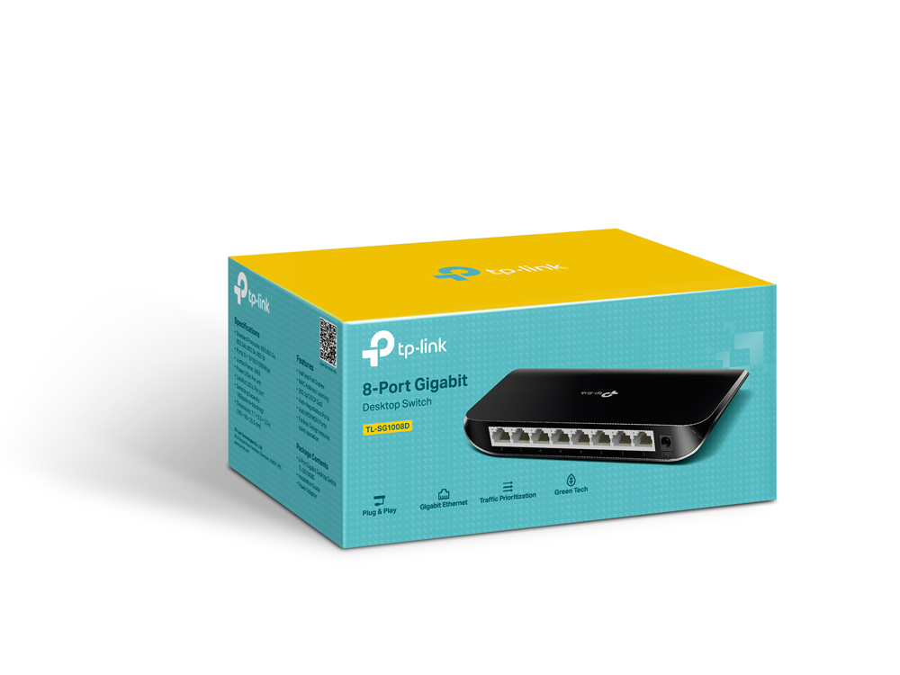 Switch Tp-Link 8 Ports 10/100/1000 (TL-SG1008D)