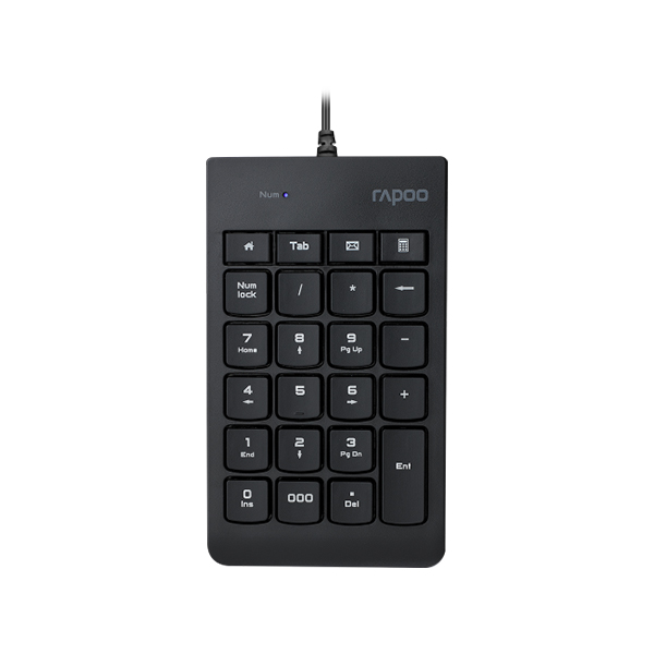 Bàn phím số RAPOO K10 Black 13323 (Numpad)